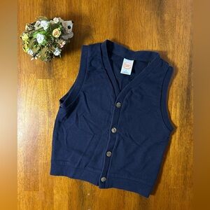 Boys Navy Uniform Style Vest | Button Front | Size 6